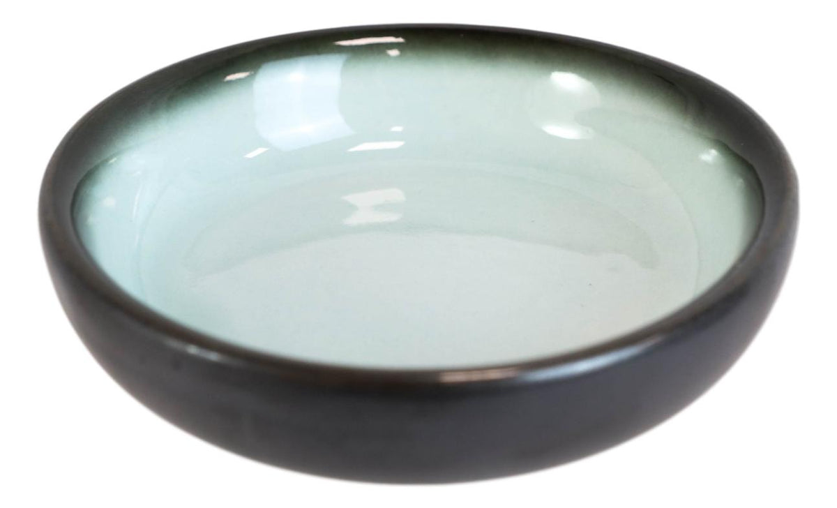 Pack Of 10 Ceramic Zen Blue Ponzu Soy Sauce Oil Condiment Round Dishes Holder - Ebros Gift