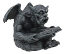 Notre Dame Horned Gargoyle With Spell Book Statue Demonic Bibliography Watchmen