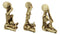 Gothic Necromancy Magic See Hear Speak No Evil Bony Skeleton Figurines Set Of 3