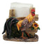 Ebros Gift Country Farm Proud Rooster Chicken by Sunflower and Wooden Fence Dinner Napkin Holder Figurine 6.25" Wide Rustic Western Table Decorative Accent