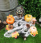 Begging Chained Slave Walking Undead Zombie Side Table With Glass 22.5"H Decor