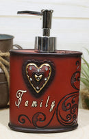 Rustic Western Family The Lord Is My Shepherd Heart Scroll Soap Pump Dispenser