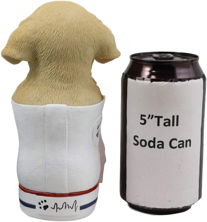 Ebros 'Paw-Star' Pups Golden Labrador Dog in Sneaker with Glass Eyes Figurine