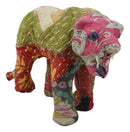 Jungle Bengal Tiger Hand Crafted Paper Mache In Colorful Sari Fabric Figurine