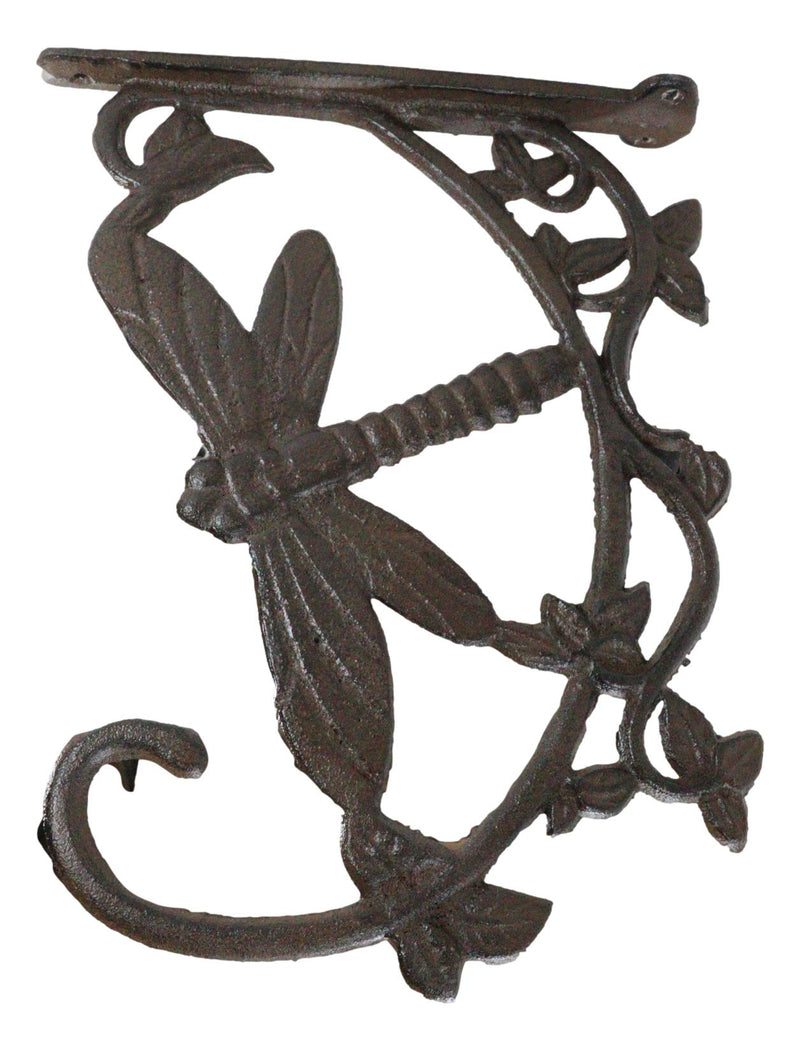 dragonfly plant hanger Whimsical Floral Vines Auspicious Dragonfly Plant Holder Wall Bracket – Ebros Gift