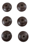 Set Of 6 Western Rustic Faux Tooled Leather Green Borders Cabinet Door Knobs