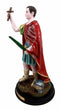 Saint Expedite Roman Centurion Christian Martyr Figurine Brass Plate Base 12"H