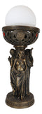 Triple Goddess Maiden Mother Crone Triune Oracle Sculptural Globe Table Lamp