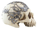 Graveyard Celtic Silver Lining Tribal Tattoo Half Homosapien Skull Figurine