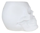 Matte White Gothic Skull Skeleton Ceramic Votive Candle Essential Oil Warmer
