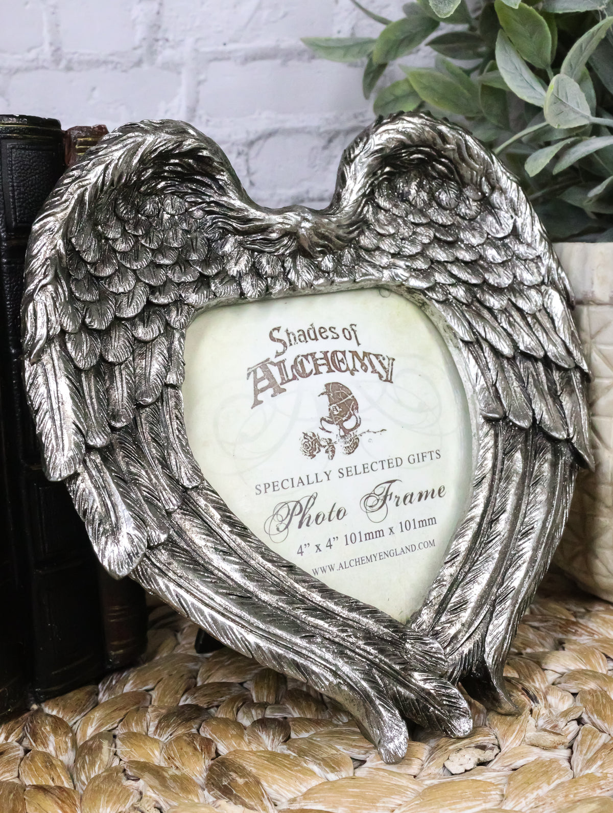 Gothic Angel Winged Heart Photo Picture Frame Wall Or Easel Desktop Display