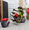 8.5"L Born To Ride Biker Frog Smoking Cigar On Red Chopper Motorcycle Statue