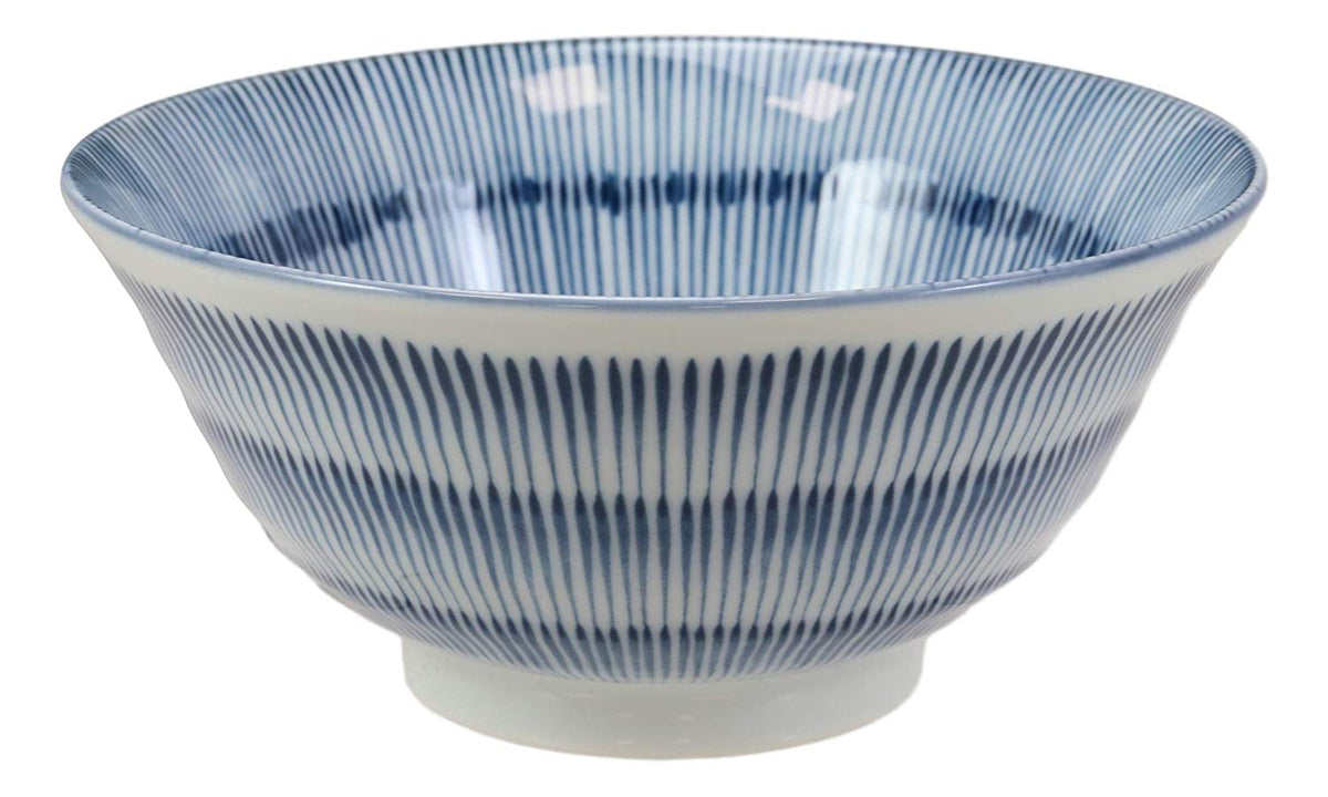 Made In Japan Seamless Stripes Soup Rice Pasta Salad Cereal Bowls 6"D 16oz Set 6