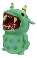 Underbedz Mogu Mogu Green Alien Monster With Striped Horns Pudgy Belly Figurine