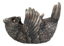Bronzed Wise Wine Great Horned Owl Wine Holder 9.25"Long Home Decor