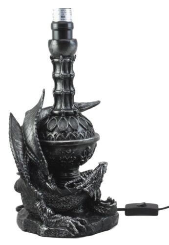 Climbing Gothic Dragon Desktop Table Lamp Statue Decor With Shade 19"H