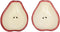 Ebros Ceramic Red Anjou Pear Halves Small 4oz Dipping Saucer Condiment Bowl Set Of 2