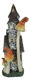 Fairy Garden LED Light Up Castle Stone House With Tall Tower Roofs Figurine