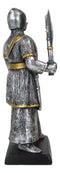 Suit Of Armor Medieval Knight With Axe And Large Dragon Shield Mini Figurine