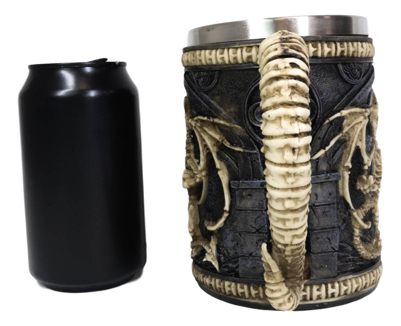 Skeletal Ossuary Ghost Dragon Overlord Large Beer Stein Tankard Coffee Mug Cup