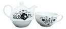 Pentagram Purr Fect Cat Brew Stackable Tea Pot And Cup With Saucer Set Of 3