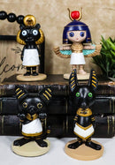 Ebros Gift Dollhouse Miniature Set of 4 Weegyptians Isis Bastet Anubis Sekhmet Egyptian Deities Figurine Collectible Set of 4