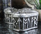 Norse Runes Coat of Arms Heraldry Thor Hammer Mjolnir Decorative Jewelry Box