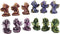 Ebros Baby Dragons in See Hear Speak No Evil Poses Miniature Figurines Set of 12