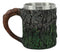 Woodland Animal Totem Spirit Gray Wolf Mug Textured With Rustic Tree Bark Design