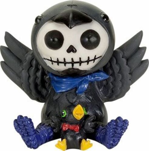 Ebros Furrybones Leopold The Raven Hooded Skeleton Monster Collectible Sculpture - Ebros Gift