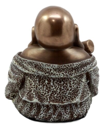 Drunken Hotei Happy Buddha With Wine Gourd Figurine 4"H Keepsake Amulet Statue
