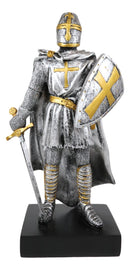 Ebros Caped Templar Medieval Crusader Knight Of The Cross Suit Of Armor Figurine