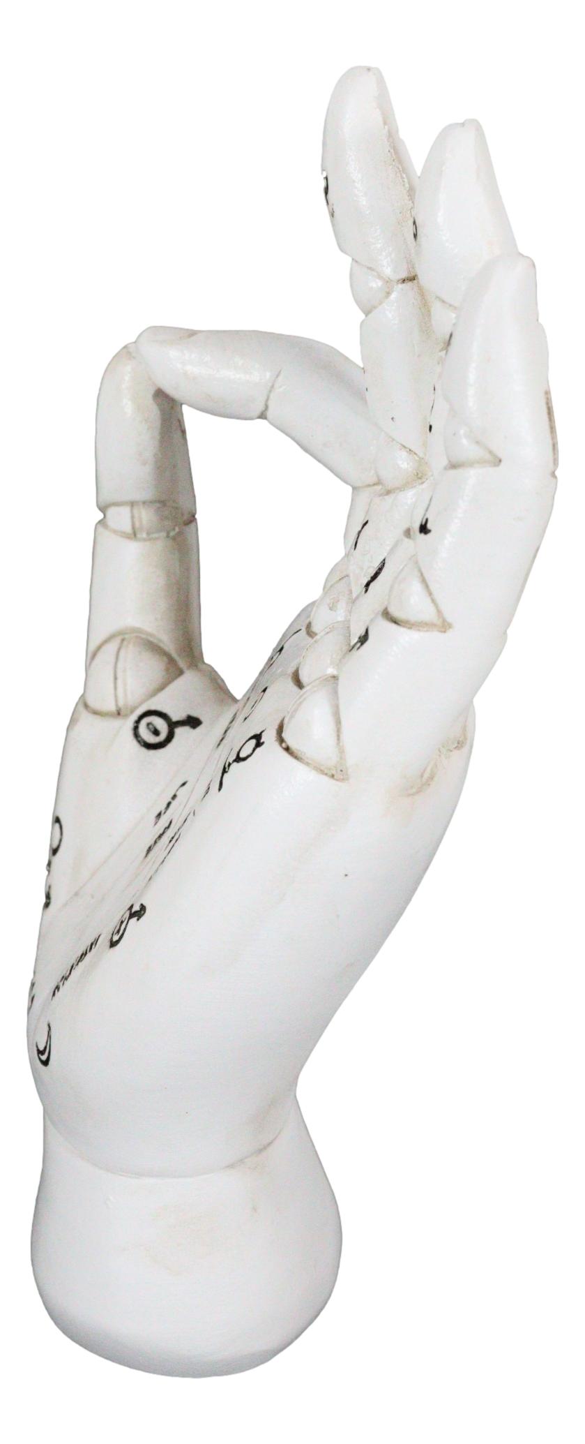 Psychic Fortune Teller Chirology Palmistry Hand Palm With Lines Mounts Figurine