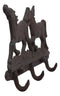 Ebros Western Country Galloping Horses Wall Hanging Hooks 11" Wide 3 Peg Hook Decor