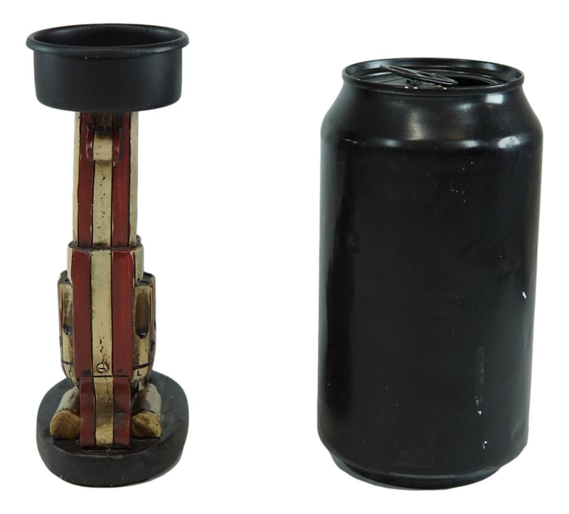 Western Patriotic USA Flag Revolver Pistol Gun Votive Tea Light Candle Holder