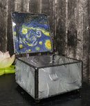 Ebros Van Gogh Starry Night Stained Glass Decorative Box 4"X4" Museum Art