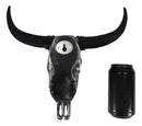 Western Floral Tribal Tattoo Tooled Bison Bull Cow Skull Wall Decor Plaque