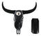 Western Floral Tribal Tattoo Tooled Bison Bull Cow Skull Wall Decor Plaque