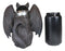 Ebros Winged Cat Gargoyle With Vampire Fangs Glowing Eyes Candle Holder Statue