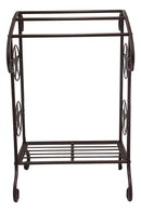 Ebros 31.25" Tall Aluminum Metal Vintage Western Stars Rustic Pedestal Floor Standing Towel Holder Rack Lone Star Decor 3 Tiered Bars and Racks for Towels Quilts - Ebros Gift