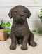 Realistic Lifelike Chocolate Labrador Figurine 6.75"H Labrador Retriever Puppy