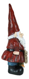 Grumpy Mr Gnome Grandpa With Shovel Standing By 'Go Away!' Yard Sign Figurine
