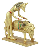 Ebros Egyptian God Of The Dead Golden Anubis Embalming Pharaoh Mummy Statue