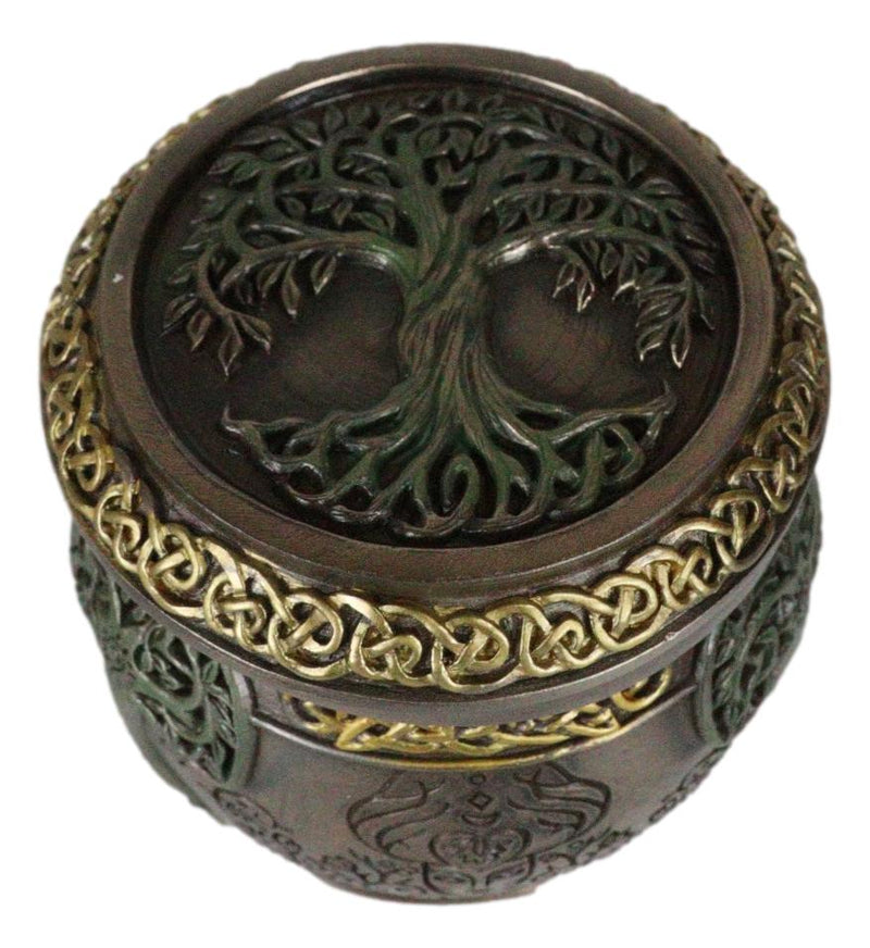 Celtic Knot Sacred Tree of Life Yggdrasil Triple Goddess Decorative Jewelry Box