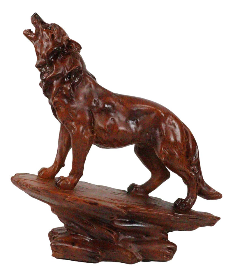 Ebros Wildlife Nature Full Moon Howling Night Wolf Figurine Timberwolves Decor