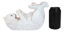 Feline Purrfectly Divine White Angel Kitty Cat Wine Bottle Holder Caddy Figurine
