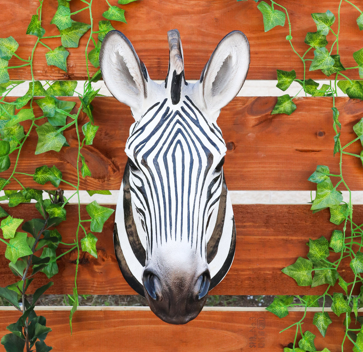 Madagascar Large Zebra Head Wall Decor Plaque 16"Tall Taxidermy Decor Sculpture