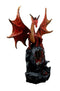 Ebros Volcanic Dragon Statue 19"H Guardian Of Fossil Cave Crystal Mine LED Night Light