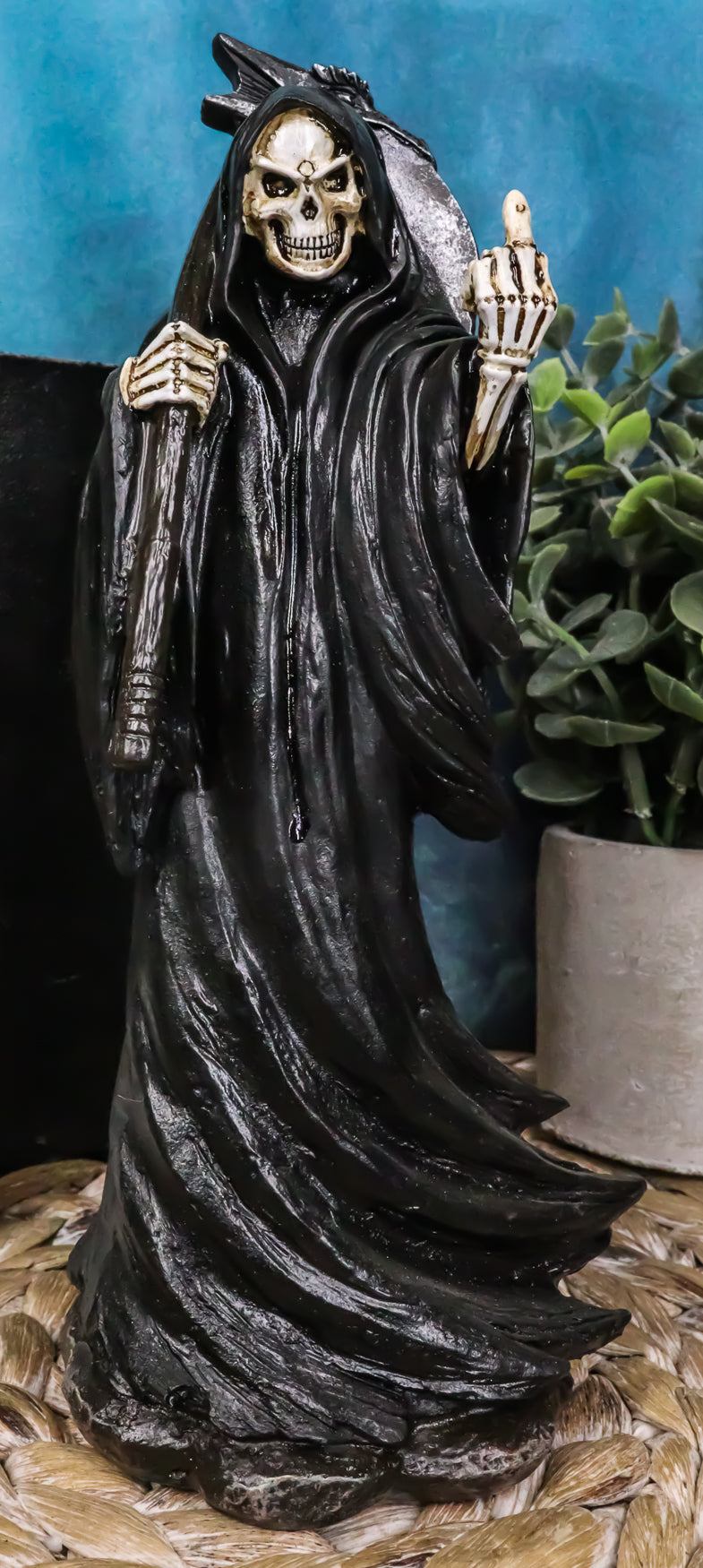 The Night Watchman Grim Reaper With Scythe Flipping Off Middle