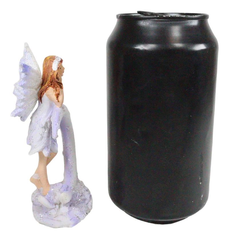 Ebros Set of 4 Colorful Pink and Purple Enchanted Crescent Moon Fairy Mini Figurines